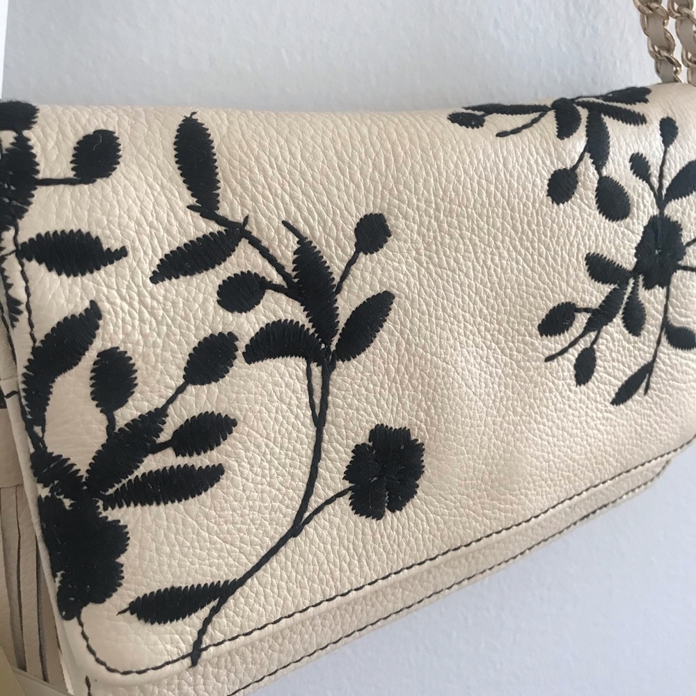 COPY - Aimee Kestenberg Cream Floral Crossbod Leather Bag - Picture 7 of 15